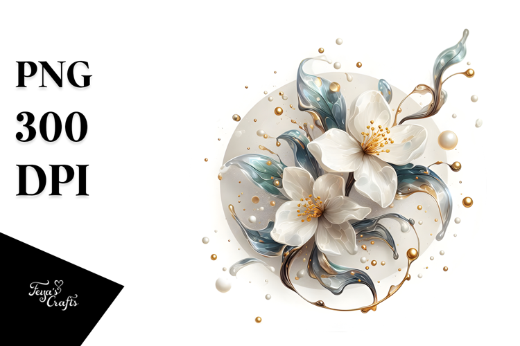 Abstract Glossy Jasmine PNG
