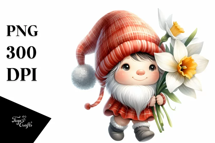 Baby Gnome with Narcissus