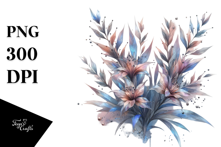 Abstract Shiny Lobelia PNG