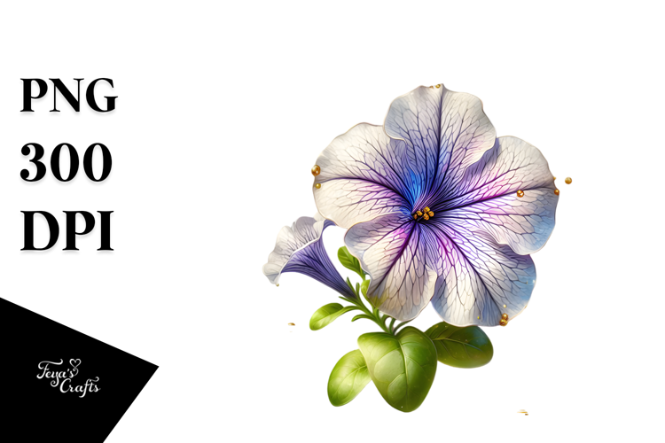 Petunia with Golden Insertions PNG