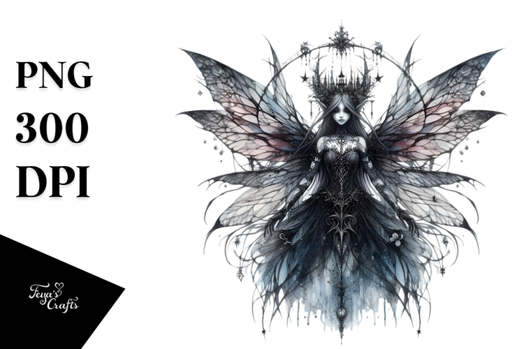 Ghotic Fary Watercolor, High-Res PNG