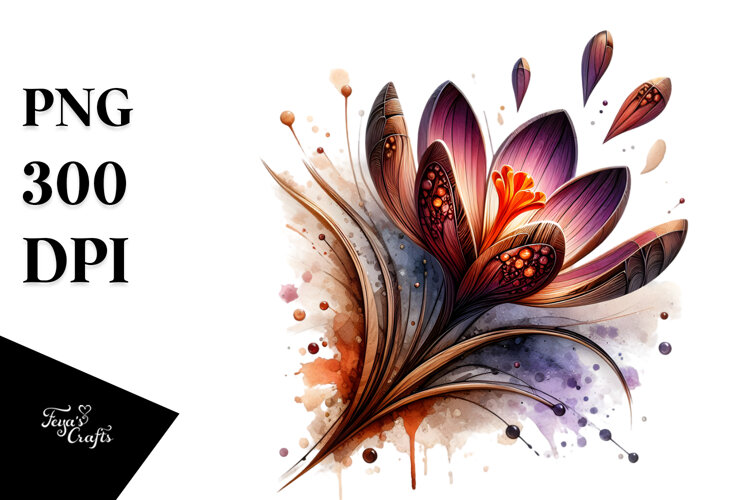 Wooden Stained Crocus Abstract example image 1
