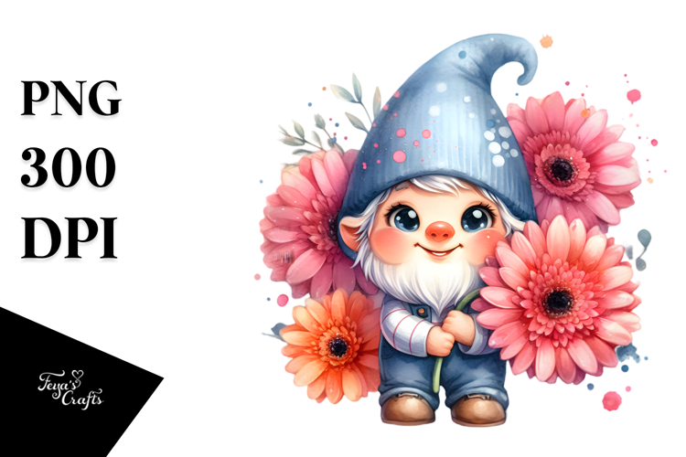 Small Gerbera Gnome PNG
