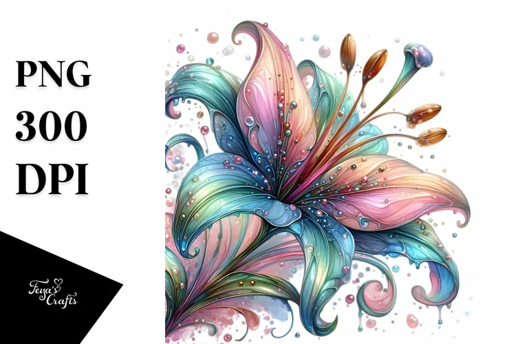 Detailed Vibrant Lily PNG