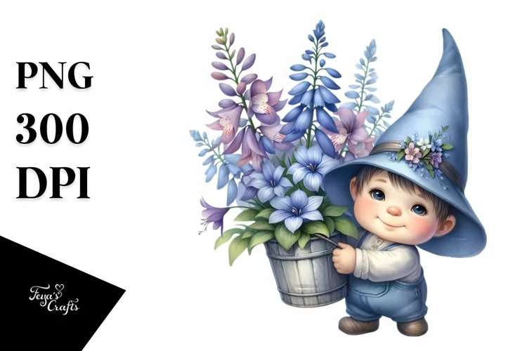 Baby Gnome with Lobelia