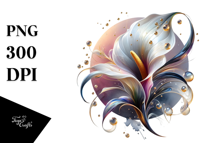 Abstract Glossy Calla Lily PNG