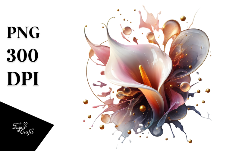 Abstract Glossy Calla Lily PNG