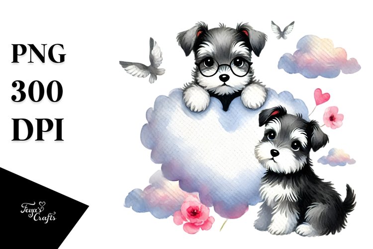 Miniature Schnauzer Cloud Design