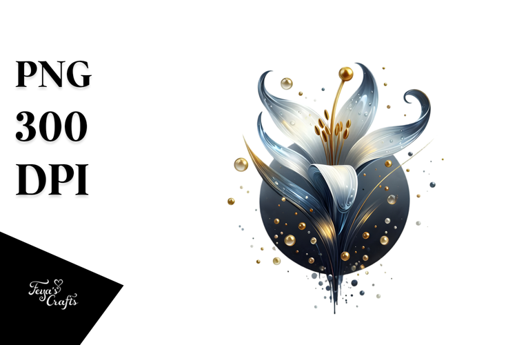 Abstract Glossy Snowdrop PNG