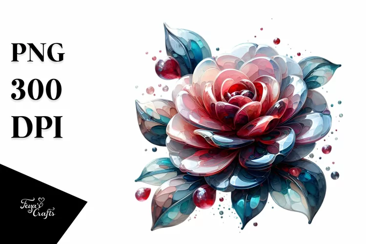 Abstract Camellia Splash