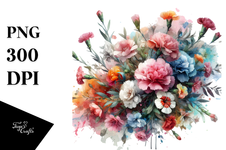 Colorful Abstract Carnation PNG