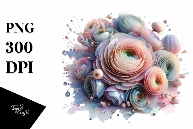 Abstract Glossy Ranunculus | -Like Material