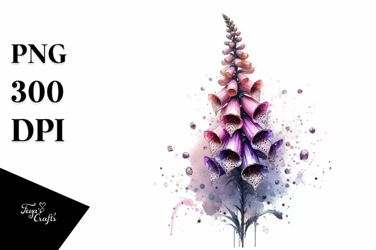Abstract Foxglove Splash