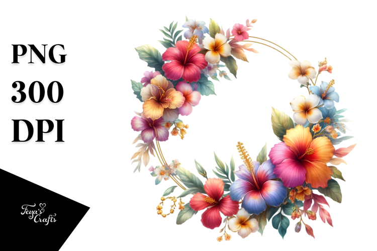 Colorful Floral Frame with Small Flowers | Clipart