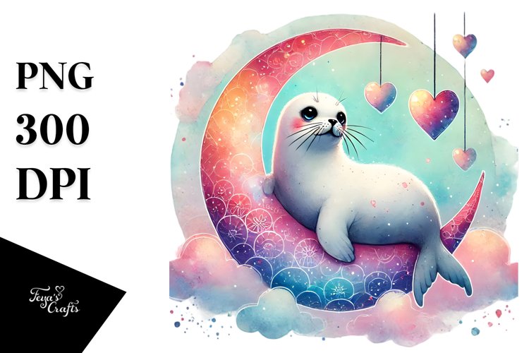 Cute Moon Clipart Image 11
