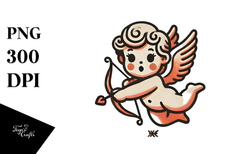 Simple Retro Cupid PNG