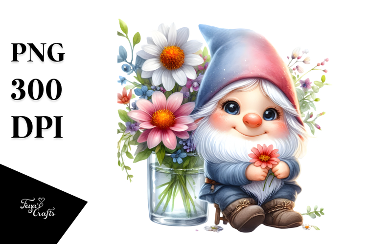Cute Smiling GNOME PNG
