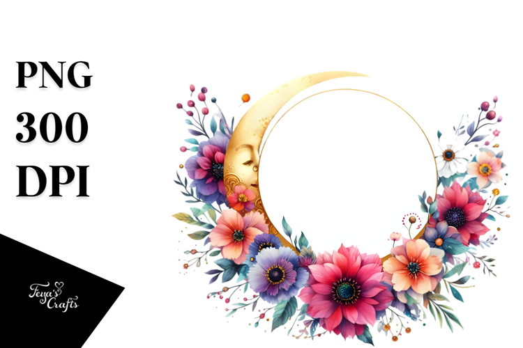 Boho Flowers Clipart Image 22