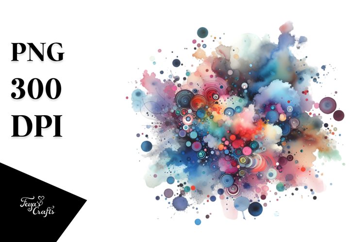 Colorful Particle Stains | Sublimation Clipart example image 1