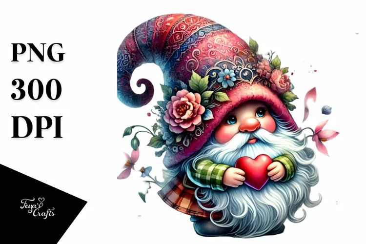 Detailed Valentines Gnome