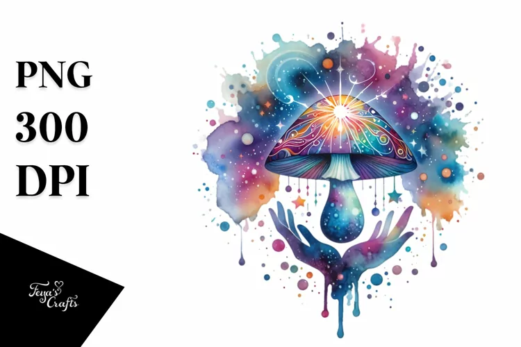 Magical Celestial Mushroom Splash