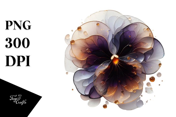 Abstract Glossy Pansy PNG