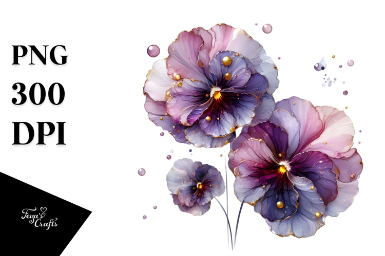 Abstract Glossy Pansy PNG