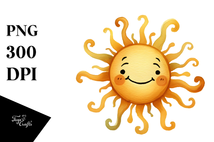 Simple Smiling Sun, Transparent PNG