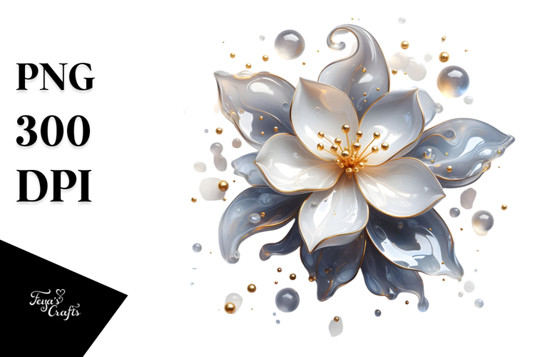 Abstract Glossy Gardenia PNG