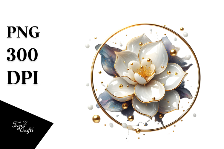 Abstract Glossy Gardenia, Transparent PNG