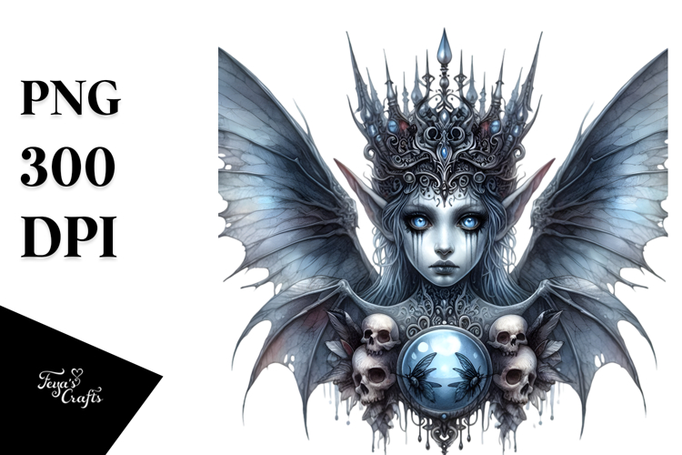Detailed Gothic Fairy PNG