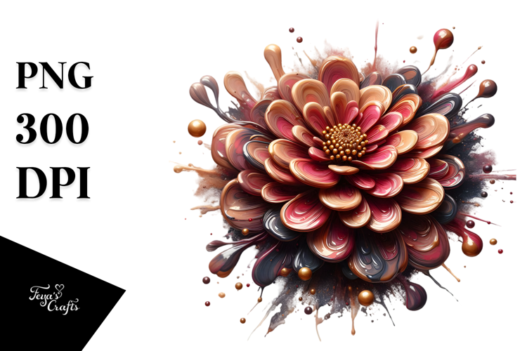 Abstract Glossy Zinnia PNG