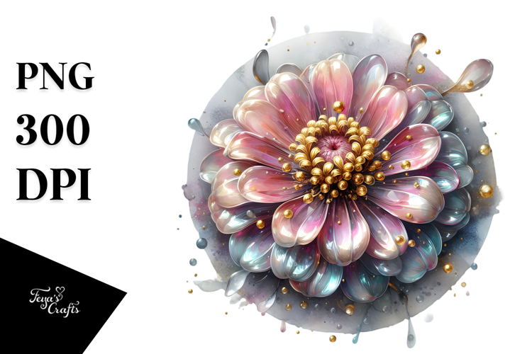 Abstract Glossy Zinnia PNG