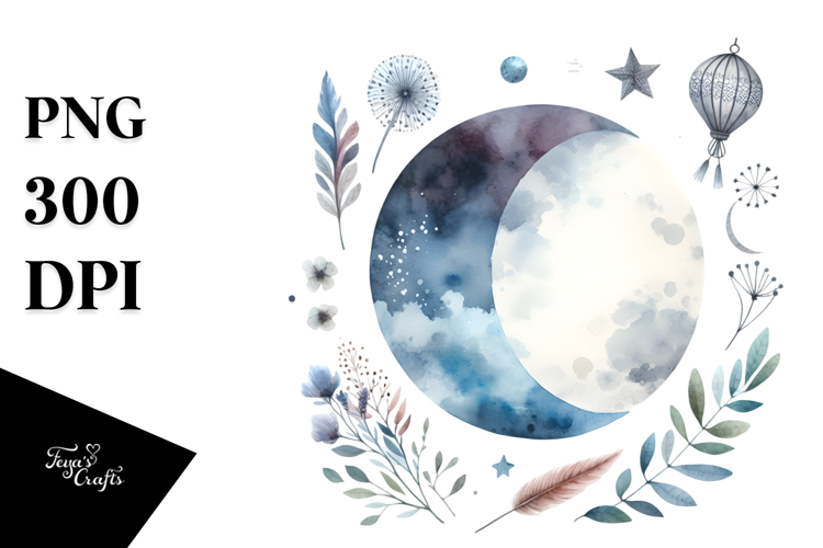 Simple Half Moon PNG example image 1