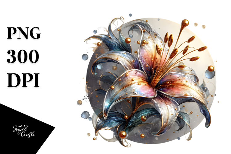 Abstract Glossy Lily PNG