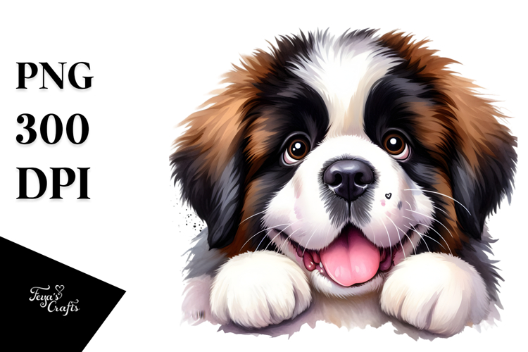 Cute Saint Bernard PNG