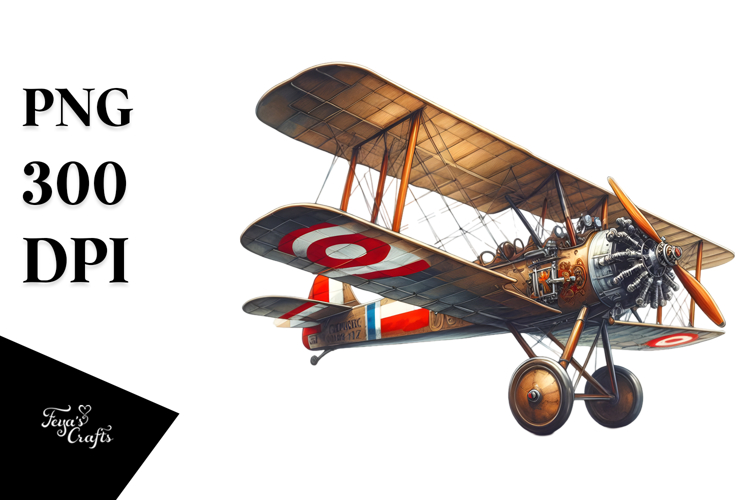 Watercolor Vintage Biplane, 20 oz Tumbler