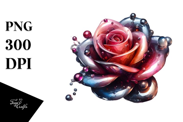 Abstract Glossy Rose example image 1
