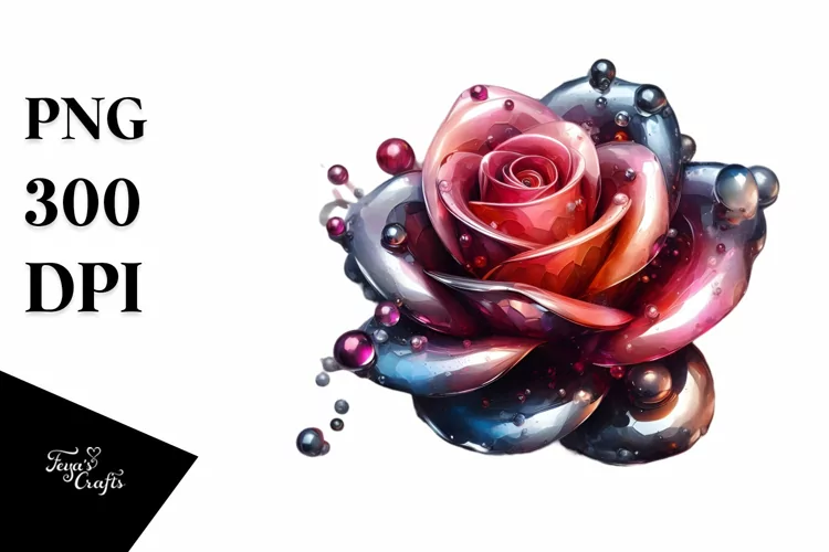 Abstract Glossy Rose