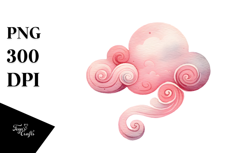 Pinkish Whimsical Cloud PNG