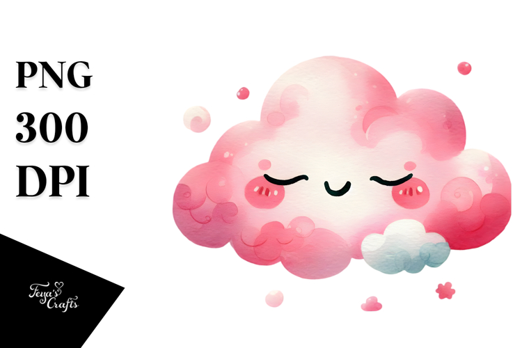 Whimsical Pinkish Cloud PNG