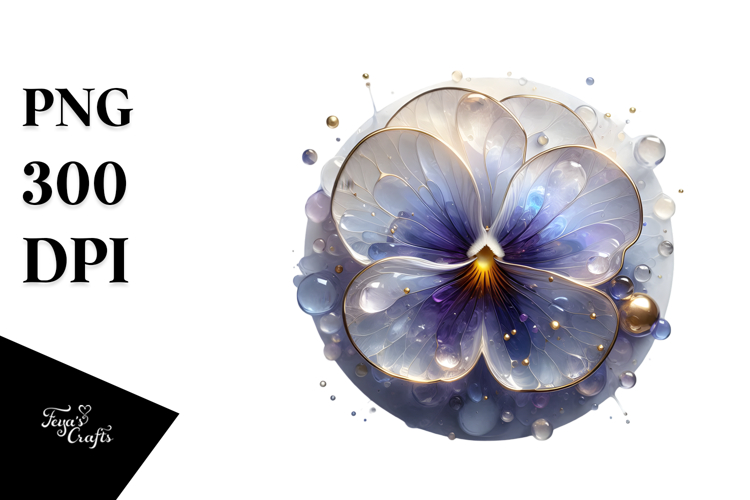 Abstract Glossy Pansy, PNG