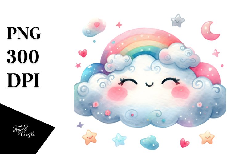 Cute Cloud Clipart Image 15