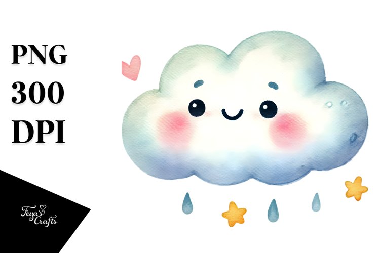 Cute Cloud Clipart Image 14