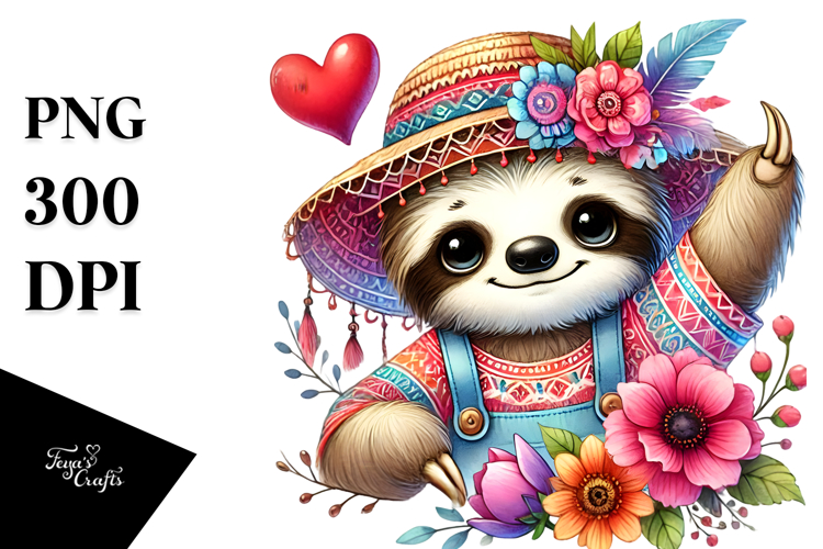 Sloth Clipart Image 14
