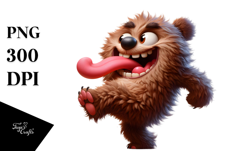 Goofy Cartoon Bear, Trending Art