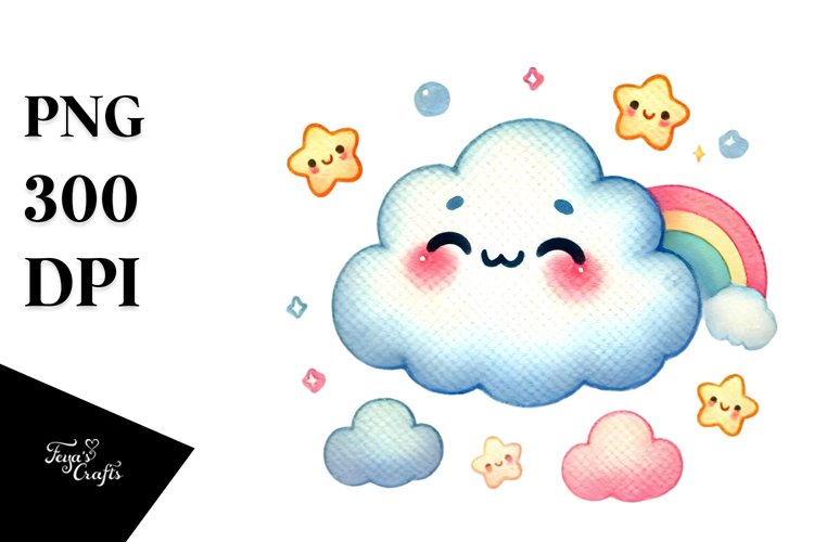 Cute Cloud Clipart Image 5