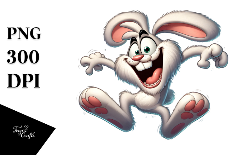 Goofy Cartoon Rabbit, PNG