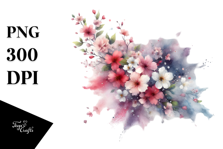 Half Spring Flowers, Transparent PNG