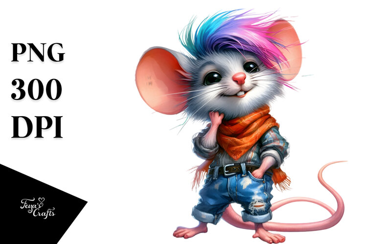 Goofy Mouse Model Pose, PNG example image 1